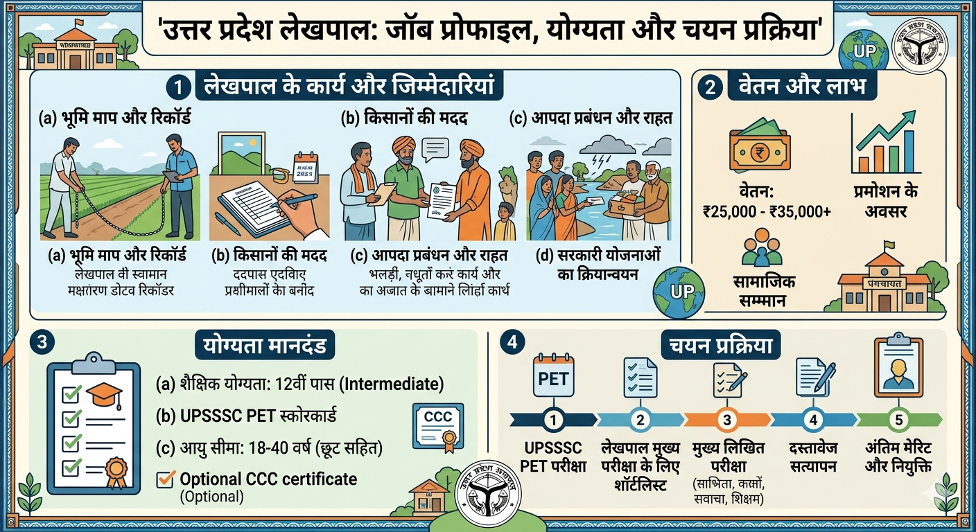 UP SSSC Lekhpal (लेखपाल)2026: सम्पूर्ण जानकारी (Syllabus, Cut-off & Job Profile)