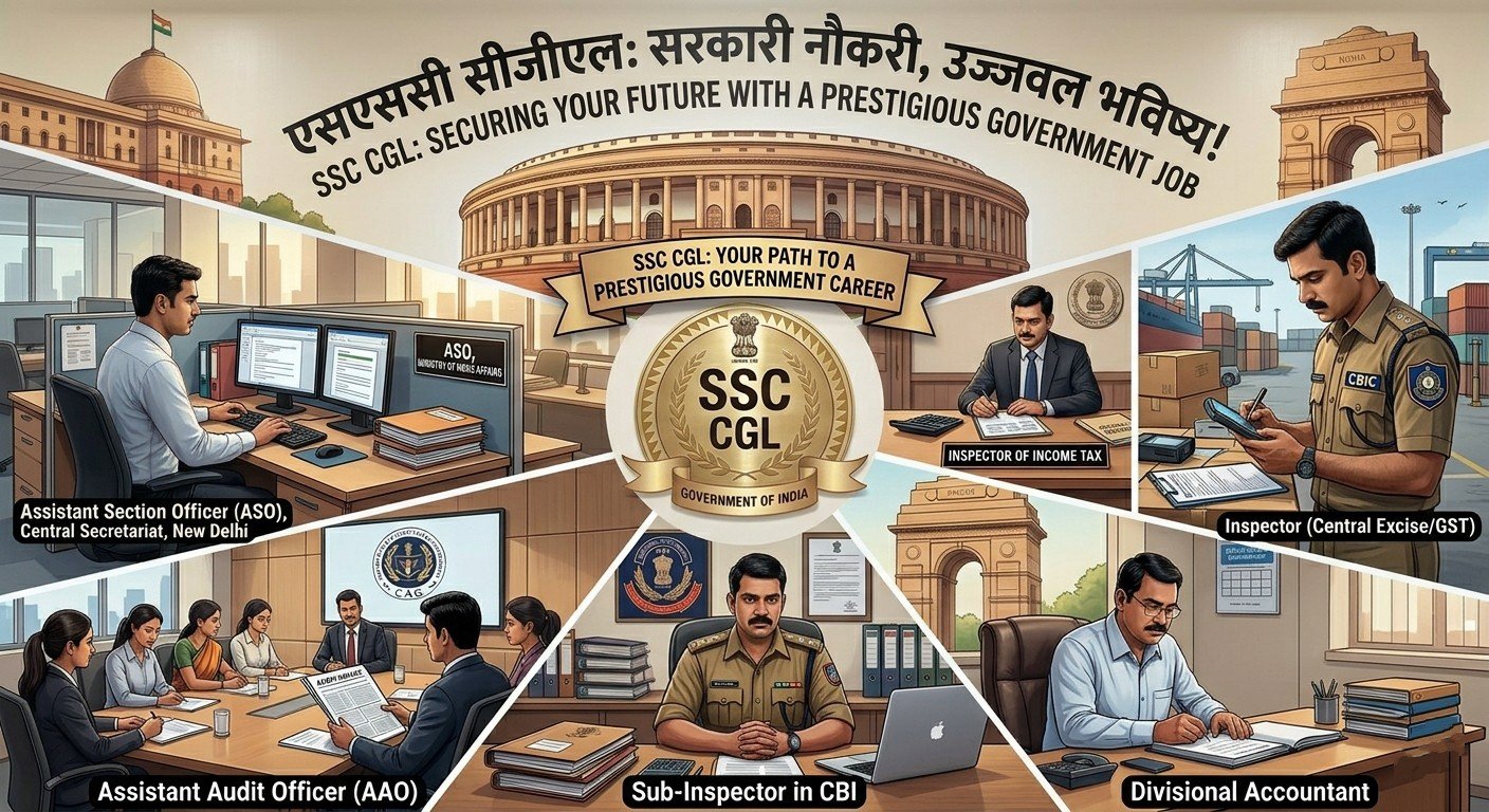 Staff Selection Commission – Combined Graduate Level (SSC CGL) 2026 सम्पूर्ण जानकारी (Syllabus, Cut-off & Job Profile)