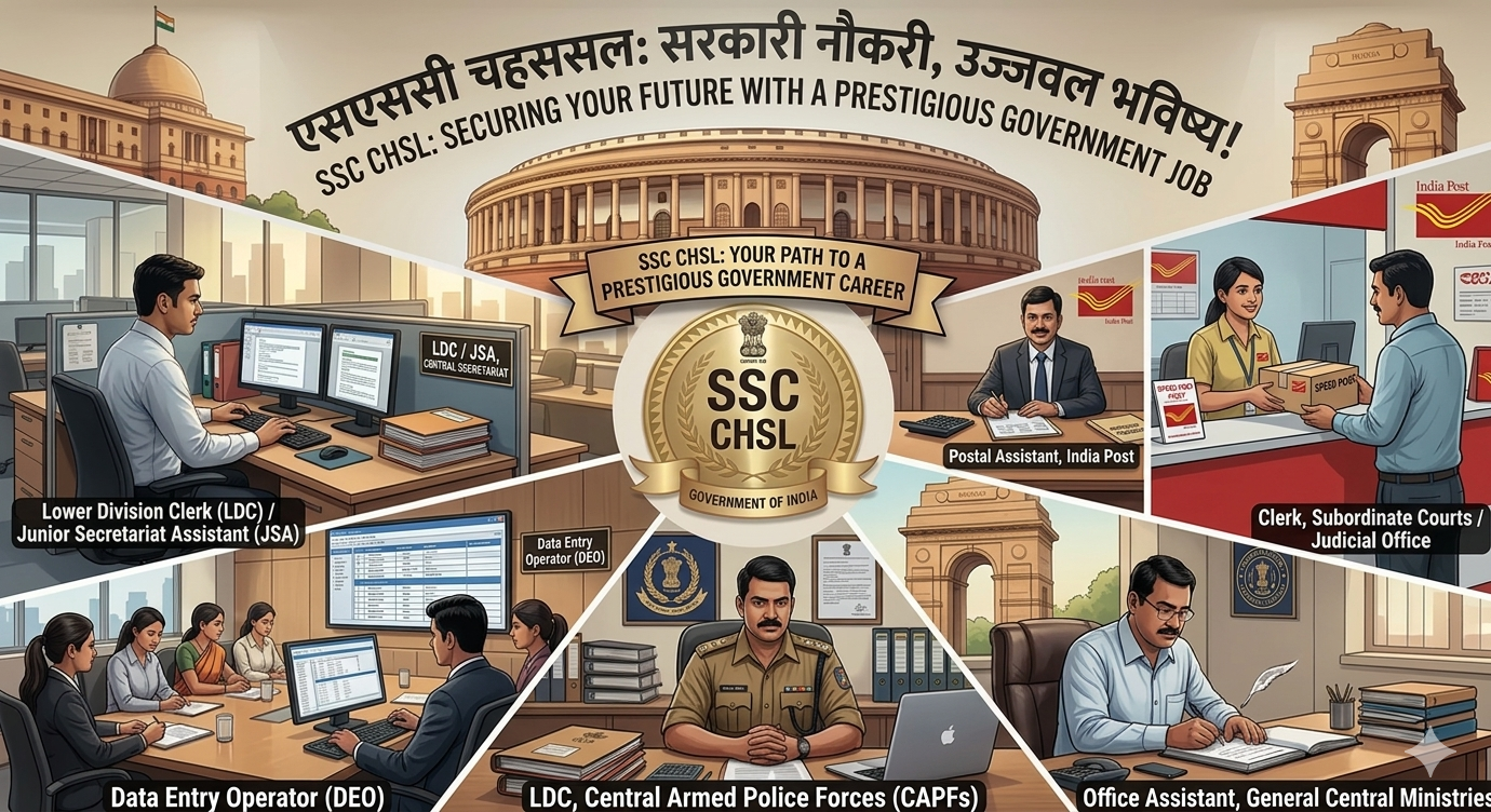 SSC CHSL 2026 सम्पूर्ण जानकारी (Syllabus, Cut-off & Job Profile) by examreport